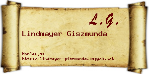 Lindmayer Giszmunda névjegykártya